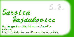 sarolta hajdukovics business card